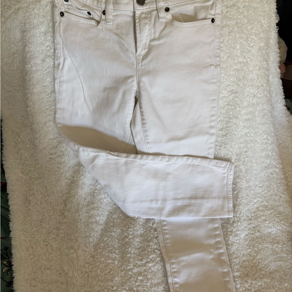 J. Crew Women's High Rise White Jeans